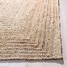 manufacturer direct mds hand woven jute area rug 2x4 feet - natural burlap braided reversible rectangular rugs for thanksgiving halloween christmas living room home entryway decor rustic farmhouse (2'x4') trade price