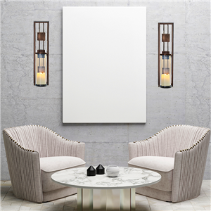 factory direct wall sconce candle holder metal wall decorations for living room, bathroom, dining room, set of 2 volume discount