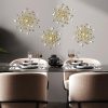 factory direct blulu 4 pcs metal wall art bling crystal home decor cast iron rhinestones sunburst wall decor starburst wall art wall hanging diamond accents home decorative for bedroom living room entryway(gold) volume discount