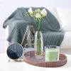 wholesale direct acacia wood serving tray with handles - 17"x13" round, decorative ottoman tray for living room, coffee table, breakfast in bed, candle display bulk purchase at factory prices