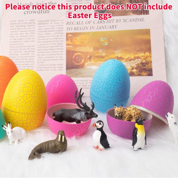 dropship from factory toymany 14pcs mini arctic animals figurines set, polar animals toys with polar bear, caribou, penguin, walrus, wolf figurines cake toppers birthday easter gifts for preschool kids mass production supply