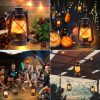 custom wholesale vintage lantern led battery powered camping lamp outdoor hanging lantern flickering flame rechargeable retro lanterns remote control 4 modes light non-solar 2 pack oem/odm services
