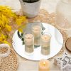 wholesale direct muzilife 10" round mirror candle plate set, 2 mm circle tables mirror trays - box of 12 glass candle plate set for table wedding centerpieces, party, festivals decor bulk purchase at factory prices
