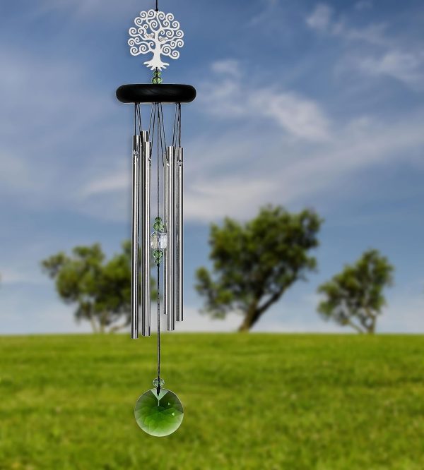 producer to buyer woodstock chimes signature collection, crystal tree of life chime, 19'' decor designs wind chimes for outdoor, patio, home or garden décor (wfte) discounted pricing