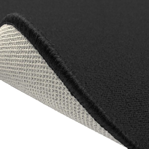 global sourcing ritz solid accent rug: 18" x 30" stain resistant kitchen or living room floor mat - non-slip latex backing, machine washable, black oem/odm services