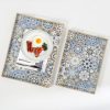 wholesale direct 2 pcs serving tray with handles bohemian decorative tray large ottoman tray for living room blue coffee table tray bulk purchase at factory prices