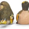 dropship from factory raz imports striped wing bird 2.5 x 2.25 inch resin decorative tabletop figurine set of 4, sage green mass production supply