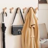 competitive pricing 6 pack wood wall hooks, wooden coat hooks wall mount, heavy duty robe hat hooks for wall, decorative rustic coat rack hangers for hanging clothes towels guitar backpacks purses one-stop wholesale