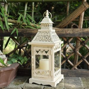 custom wholesale decorkey lantern decorative indoor & outdoor, 14'' candle lantern with clear glass, vintage metal candle holders farmhouse home decor shelf table patio front porch decorations wedding memorial gifts oem/odm services