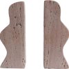 supplier direct creative co-op decorative travertine wave bookends, natural, set of 2 wholesale prices