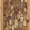 bulk purchase deco 79 teak wood abstract handmade home wall decor carved faces wall sculpture, wall art 14" x 1" x 31", brown trade price