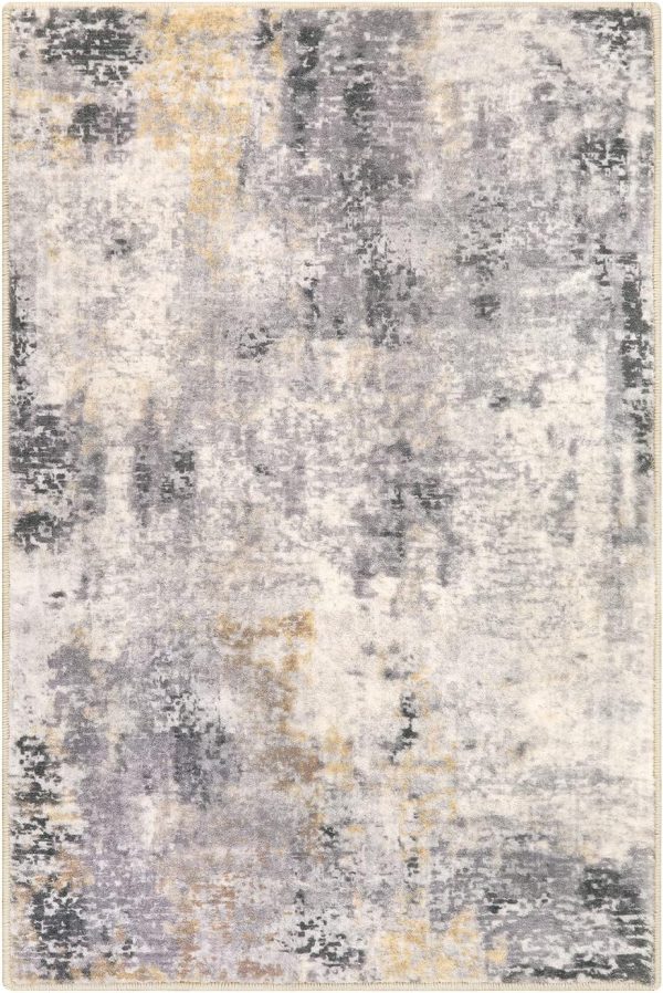 global sourcing lahome modern abstract area rug - 2x3 small gray bath rug soft washable non-slip contemporary entryway rug, door mat indoor entrance floor accent carpet for kitchen oem/odm services