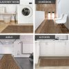 manufacturer direct ayoha runner rug 2' x 6' indoor/outdoor carpet runners, hallway kitchen entryway bedroom area rugs with natural non-slip rubber backing, garage mat, brown/brown strip (available for custom sizes) trade price