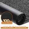 global sourcing mibao dirt trapper door mat for indoor&outdoor, 17" x 29.5", black&gray, washable barrier door mat, heavy duty non-slip entrance rug shoes scraper, super absorbent front door mat carpet oem/odm services