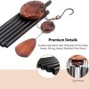 producer to buyer wind chimes for outside with wood wind catcher, 37 inches large aluminum windchimes outdoors for patio decoration & zen atmosphere, best gifts for mom(black) discounted pricing