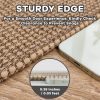 global sourcing earthall boho area rug 2x3 ft washable rugs for entryway braided throw rugs with rubber backing door mat indoor outdoor entrance small cotton woven carpet for kitchen foyer front door, tan/brown oem/odm services