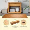 manufacturer direct bamboo bath mat (48 x 16 inches, large) or rug made of natural bamboo with wooden look, floor accessories for bathroom shower, sauna, spa, indoor or outdoor, non slip and water resistant trade price