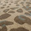 manufacturer direct 7'8''x10' modern leopard print tan wool and bamboo silk oriental rug multi sizes hand tufted for living room, bedroom, dining room, kitchen, hallway carpet trade price