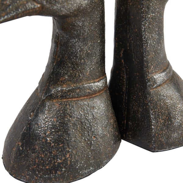 supplier direct creative co-op decorative distressed cast metal duck head bookends, black, set of 2 wholesale prices