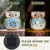 dropship from factory mininova garden statues owl solar lantern hollow out waterproof resin outdoor ornaments decorative lights for outside patio porch yard gifts mass production supply
