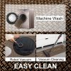 manufacturer direct kitchen mat set of 2 pcs, cushioned non slip rugs for kitchen floor, absorbent runner comfort standing mats washable for kitchen, office, home (brown, 17.3"x47"+17.3"x30") trade price