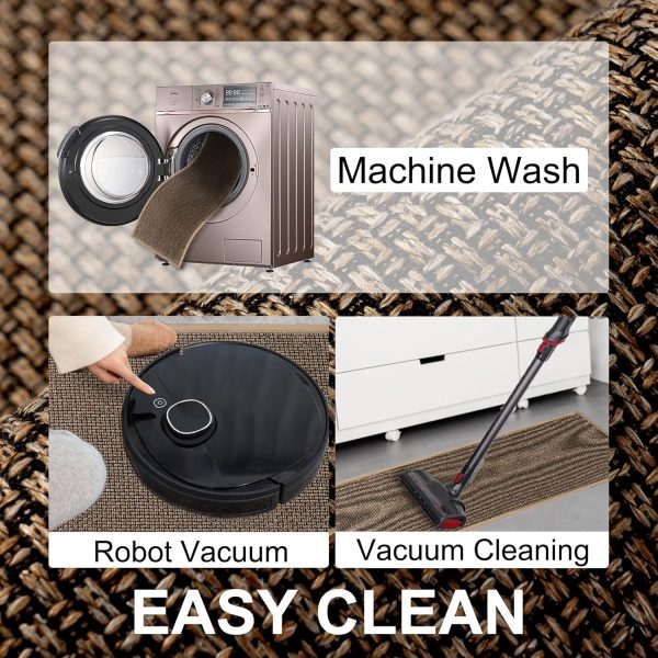manufacturer direct kitchen mat set of 2 pcs, cushioned non slip rugs for kitchen floor, absorbent runner comfort standing mats washable for kitchen, office, home (brown, 17.3"x47"+17.3"x30") trade price