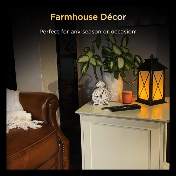 custom wholesale enbrighten basics flameless candle led lantern, battery operated, warm color, with timer, great for indoor décor, bedroom, kitchen, living room 76653 oem/odm services
