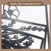 factory direct glamativity 4 pcs black abstract flowers metal wall art, 17 x 12'' minimalist floral single line wall décor, 3d textured sculptures, rustic nature wall art décor for living room, bedroom, study volume discount