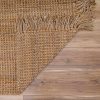 manufacturer direct hauteloom moncton sea grass jute rug - natural fiber area rug - natural fringe tassel - rattan wicker look carpet - brown - 3' x 5' trade price