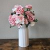 oem/odm services vase, white ceramic flower vase, minimalist modern home decor, matte finish pampas grass vase for table, fireplace, shelf, mantel, entryway and centerpieces affordable bulk deals