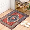 global sourcing serissa boho rugs for entryway, 2x3 rust entryway rug non-slip washable small area rug, ultra soft oriental vintage low-pile indoor door mat floor carpet for entrance bedroom kitchen bathroom oem/odm services