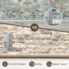 global sourcing entryway rug - 2'x3' boho soft low pile washable area rug, non-slip small rugs indoor for front door entrance kitchen bathroom, vintage carpet stain resistance (black, 2x3ft) oem/odm services