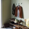 competitive pricing wall coat hook rack - set of 3 - beech wood white metal hooks for hanging coats - hat hooks for wall - decorative wall hooks - hat hangers for wall one-stop wholesale