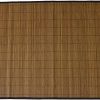 manufacturer direct seta direct, natural brown bamboo area rug 5-foot by 6-foot (black cloth edge) trade price