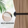 bulk purchase 2 pack curtain holdbacks no drill curtain tiebacks adhesive curtain holdbacks curtain pull backs curtain hooks no drill curtain holders curtain tie backs for curtains (2, black) factory discount