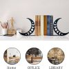 supplier direct moon metal bookends moon phase decor moon book ends for shelves bookshelf decorative objects home office desk bookshelf decor nice gifts for moon phase lovers wholesale prices