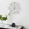 factory direct deco 79 metal starburst home wall decor wall sculpture with crystal embellishment, wall art 16" x 2" x 16", silver volume discount