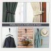 bulk purchase kamanina decorative curtain drapery holdbacks, window curtain holdbacks, marbled finials, black(1 pair/2 pack, small) factory discount
