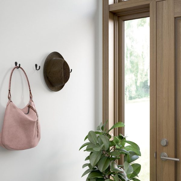 competitive pricing franklin brass (10-pack single wall hooks 1-prong coat/hat matte black hooks for hanging wall mount hanger clothes, purse, bag, towel organization decorative wall hooks b12093k-fb-c one-stop wholesale