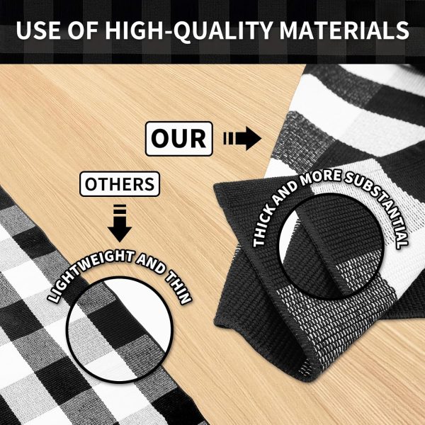 global sourcing buffalo plaid area rug - 27.5x43 inches, black and white checkered, washable cotton, ideal for front porch, kitchen, entryway, patio, bathroom oem/odm services