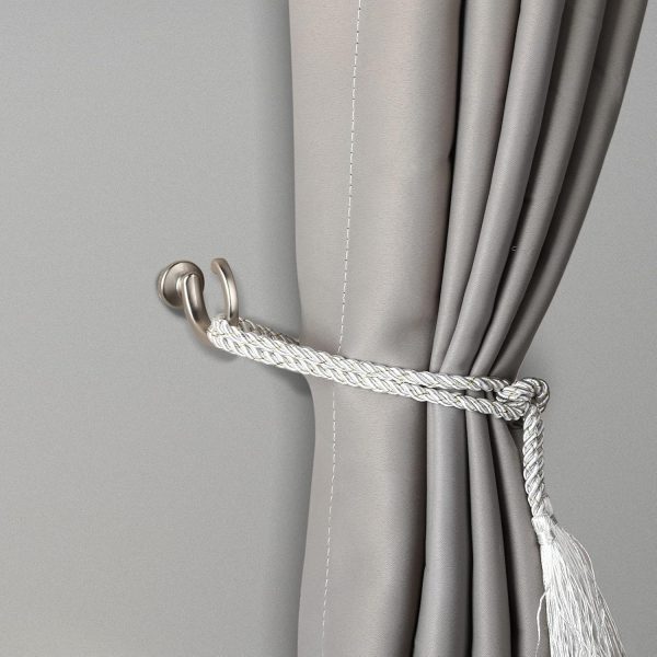 bulk purchase dess 4pack curtain holdbacks curtain tiebacks hooks wall mounted curtain hooks for window drapery/clothes/coat/hat/towel (silver) factory discount