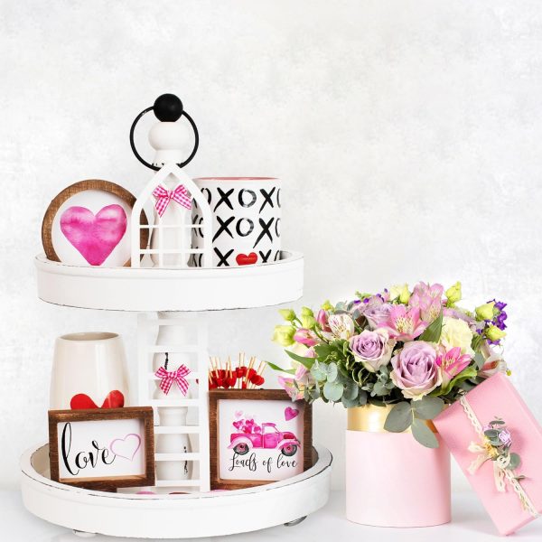 wholesale direct the ultimate farmhouse christmas tiered tray decor set - beautiful year round seasonal & halloween holiday decoration bundle - the perfect fall centerpiece design for home & kitchen decor bulk purchase at factory prices