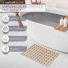 manufacturer direct nativeskins faux bamboo bath mat, non-slip safety lining, bamboo shower mat, waterproof, quick-drying, mat for spa, sauna, bamboo mat, teak bath mat, bamboo rug - medium 16.9 x 25.2 inches trade price