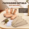 competitive pricing 6 pack wood wall hooks, wooden coat hooks wall mount, heavy duty robe hat hooks for wall, decorative rustic coat rack hangers for hanging clothes towels guitar backpacks purses one-stop wholesale