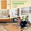 manufacturer direct giantex 5’ x 8’ bamboo area rugs - floor mat with anti-slip backing, durable roll-up floor rug, 60” x 96” indoor mat rug for dining room, living room, bedroom, entryway, bamboo carpet (modern) trade price