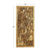bulk purchase deco 79 teak wood abstract handmade home wall decor carved faces wall sculpture, wall art 14" x 1" x 31", brown trade price