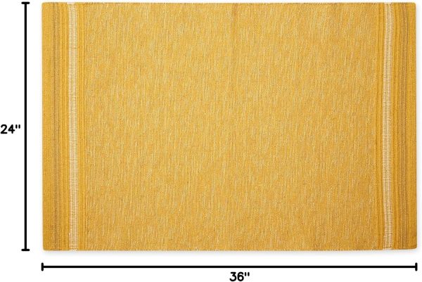 global sourcing dii variegated recycled yarn modern edge stripe, 2x3', honey gold oem/odm services