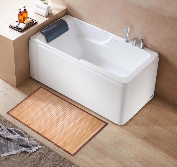 manufacturer direct nisorpa natural bamboo mat rug,20x31 inches small bath shower mat non-slip floor runner rug for bathroom bamboo matting carpet for entryway bedroom kitchen trade price