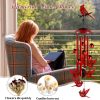 producer to buyer cardinal wind chimes for outside, cardinal gifts for women soothing tones memorial wind chime garden decor, 35" christmas windchimes outdoors for yard, patio, christmas new year discounted pricing