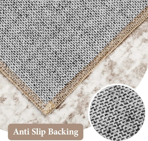 global sourcing area rug 2x3 vintage rug: small washable indoor medallion entryway rug low pile distressed floor carpet retro accent doormat for bedroom bathroom hallway kitchen home office(beige, 2'x3') oem/odm services